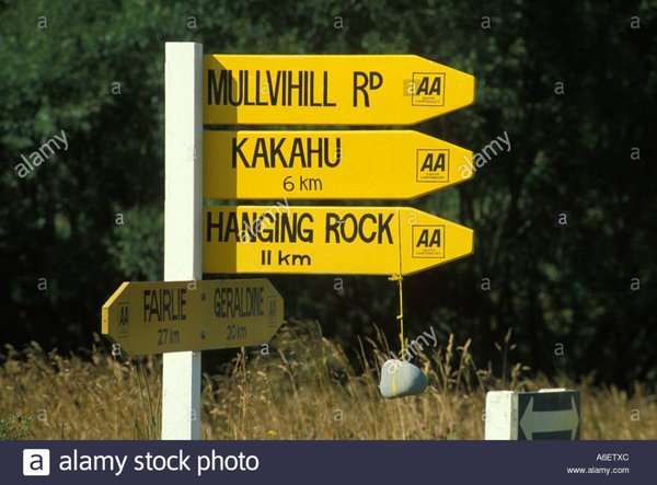 road-sign-showing-hanging-rock-in-new-zealand-s-south-island-to-which-A6ETXC.jpg